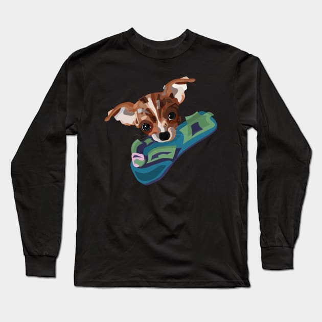 THIS IS THE REASON FOR MY SINGLE SLIPPERS! Long Sleeve T-Shirt by STYLIZED ART